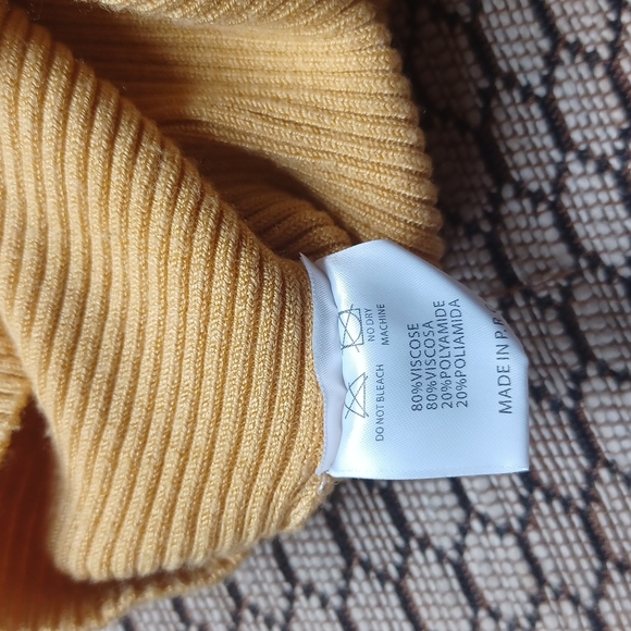 Yellow crop tank top sz XS - Picture 4 of 5